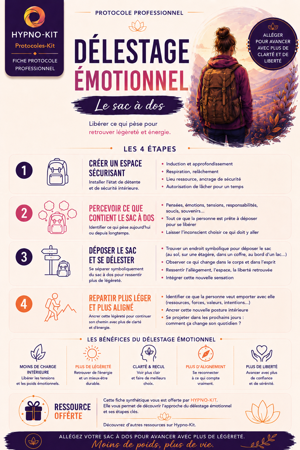 Aperçu de la fiche Délestage émotionnel – Le sac à dos